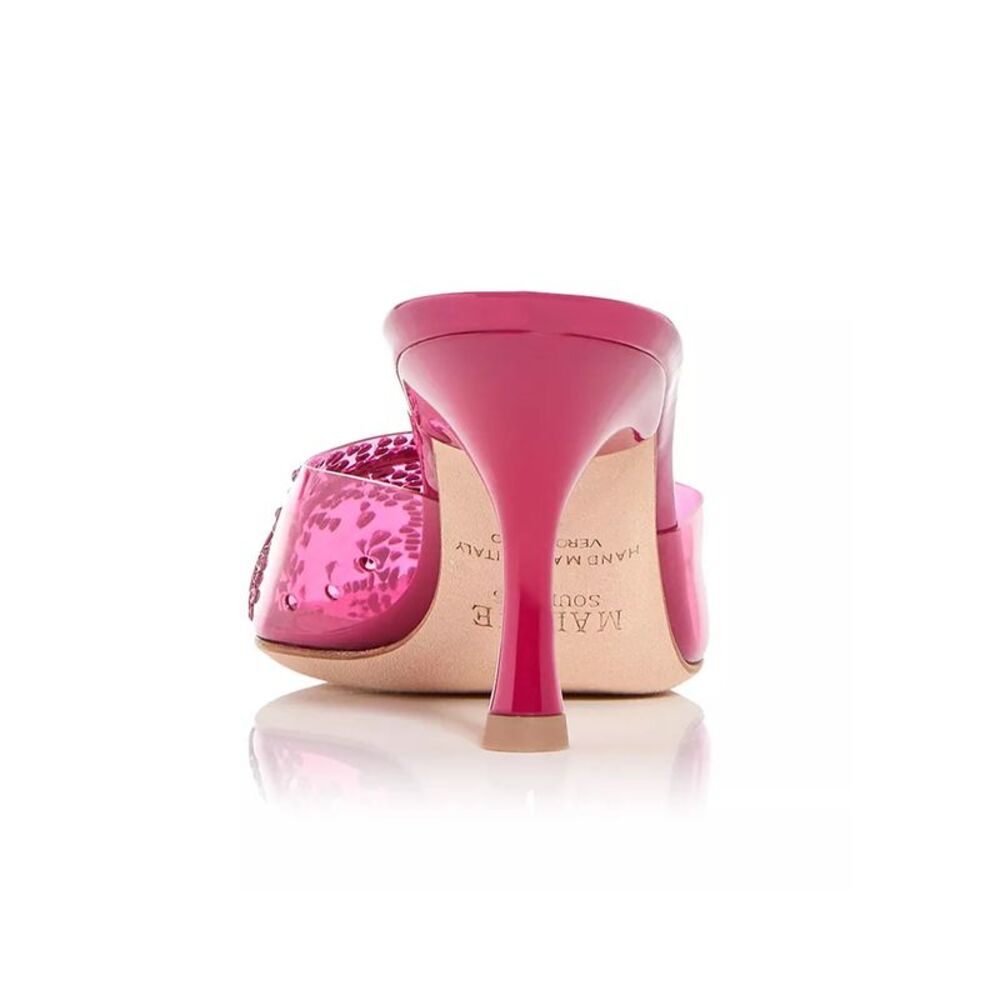 Malone Souliers Womens Joella Crystal-Embellished Mules 37 Pink - NIB $795 - Picture 5 of 7